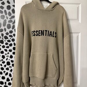 Essentials Olive Knit Hoodie